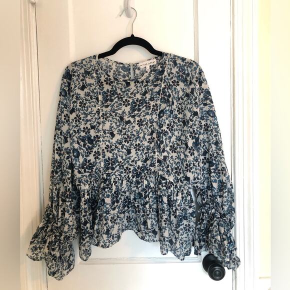 Apiece Apart Midnight Floral Flowy Blouse XS/S - Picture 2 of 5